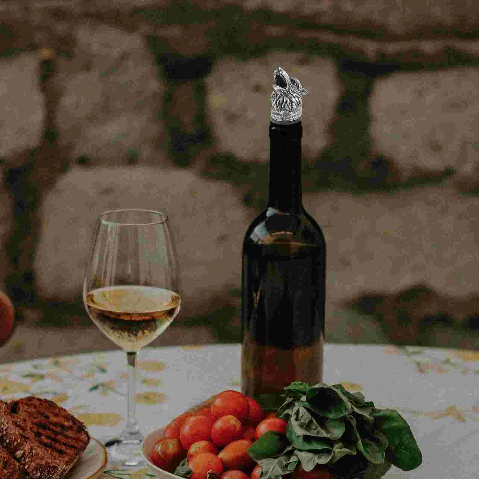 Головка волка пробки для бутылок вакуумный аератор масла животных практичные