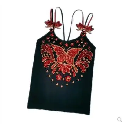 

Fashion Women Bling Bling Gemstones Camis Lady Sexy Butterfly Camisole Woman Rhinestones Camis Female Gemstones Tanks Tops