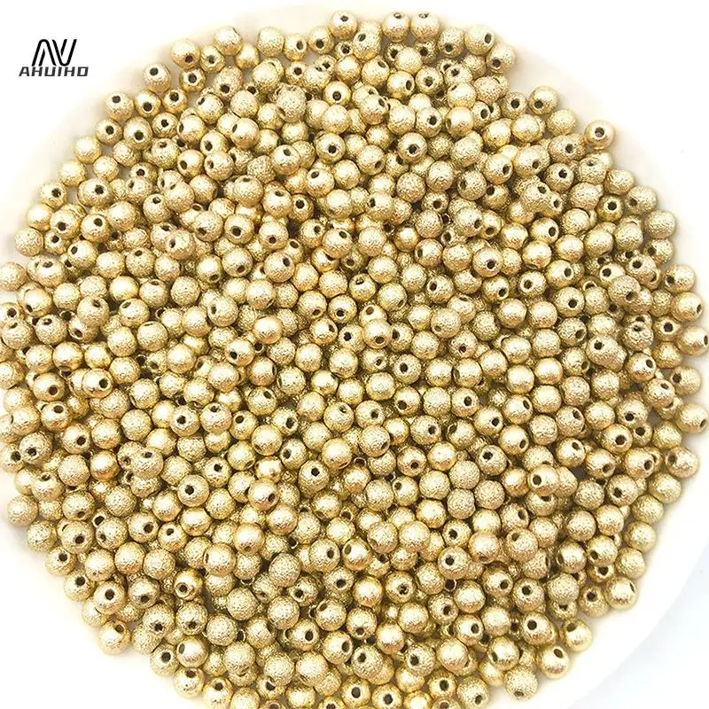 100 шт. золотые бусины-разделители круглые бусины звезда сердце разделительные CCB