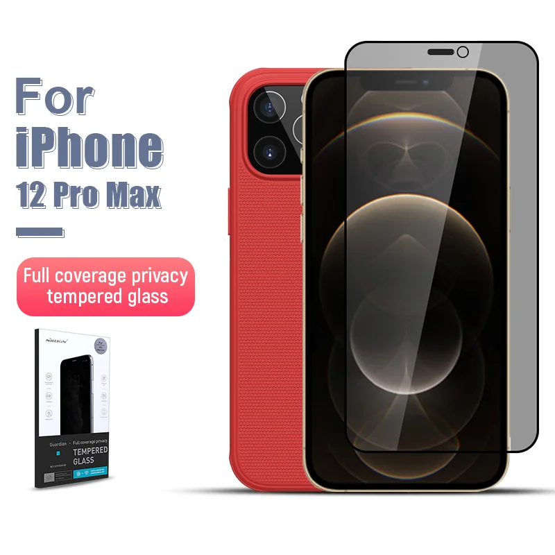 Nillkin Privacy Screen Protector for iPhone 12 Pro Max Tempered Glass Screen Protector for iPhone 12 / 12 Pro /12 Mini Anti-spy
