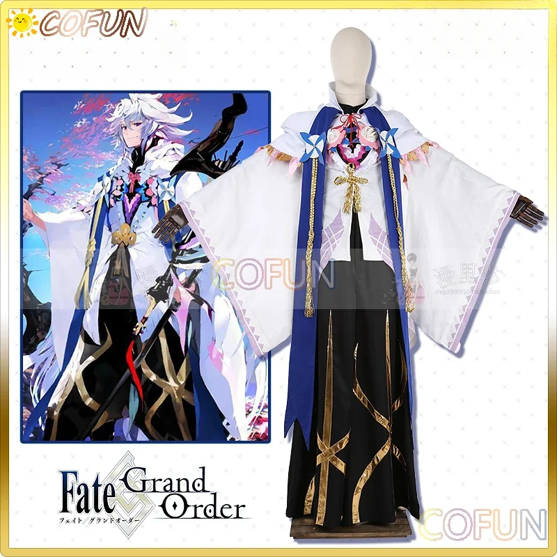 COFUN [по индивидуальному заказу] Fate/Grand Order Merlin Caster косплей костюм FGO наряды на