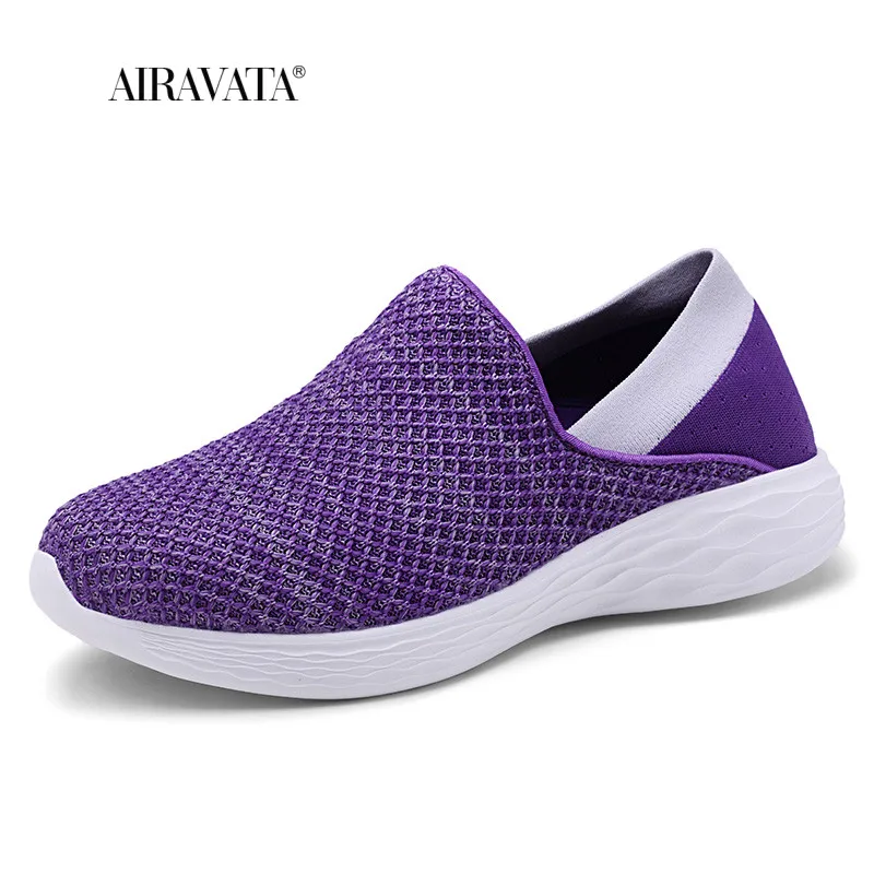 Casual Sneakers Lightweight Men Walking Shoes Breathable Comfortable Women Falts Shoes Slip-on