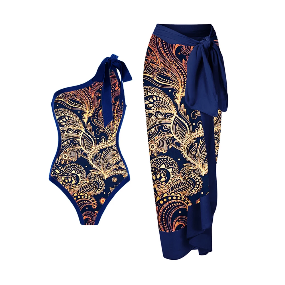 

Art Print One Piece Swimsuit and Cover Up