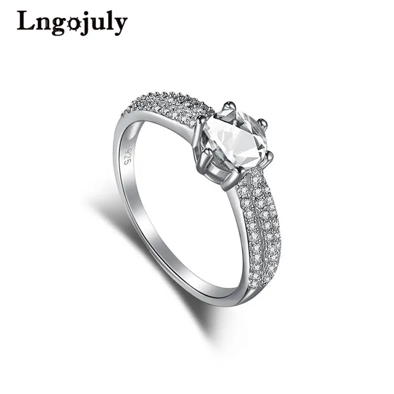 

anillos mujer 925 Sterling Silver Women's Ring Luxury 5A Engagement Rings For Women Bride Wedding Party Silver 925 Jewelry Gifts