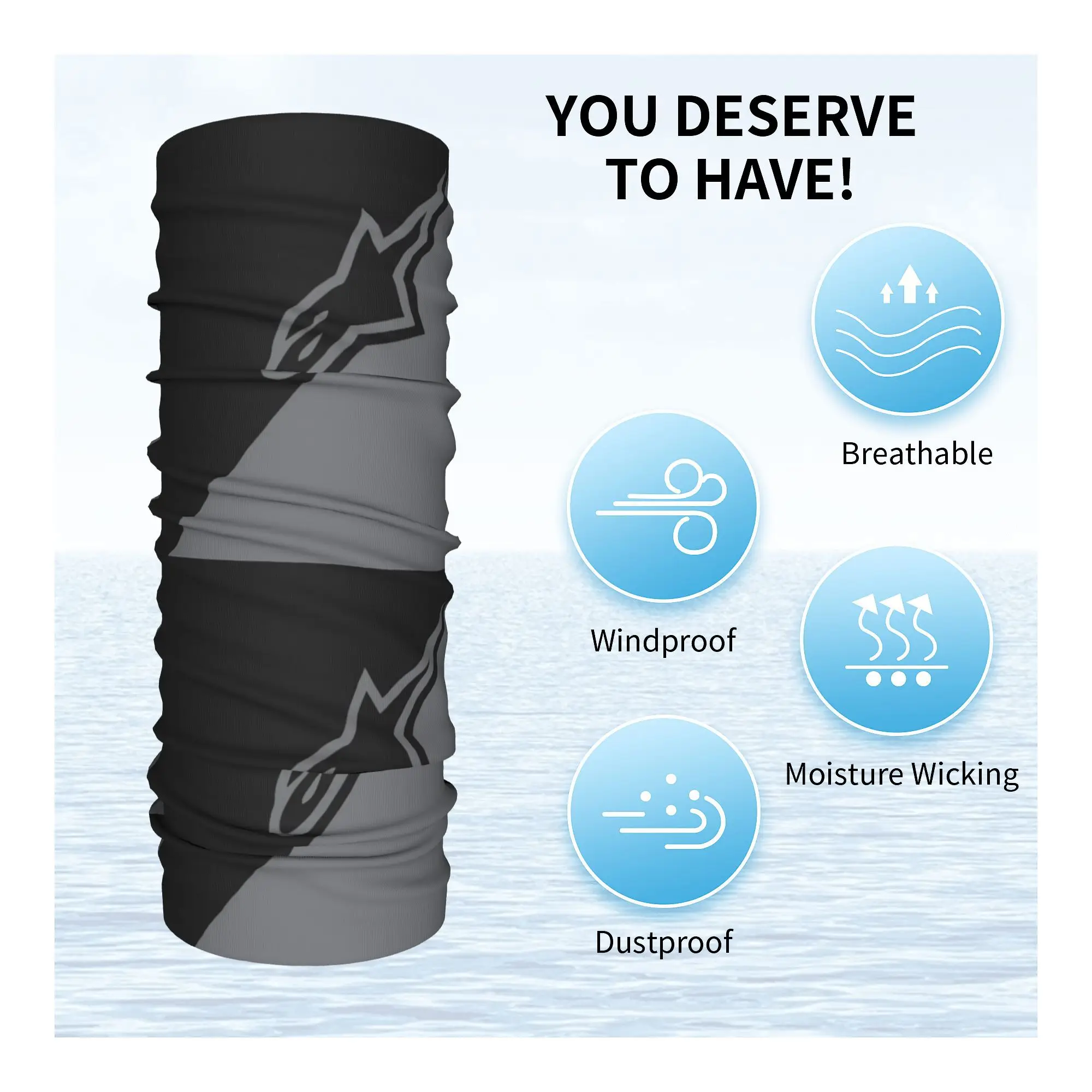 Бандана на заказ для мотокросса эндуро зимняя теплая повязка шею ветрозащитный