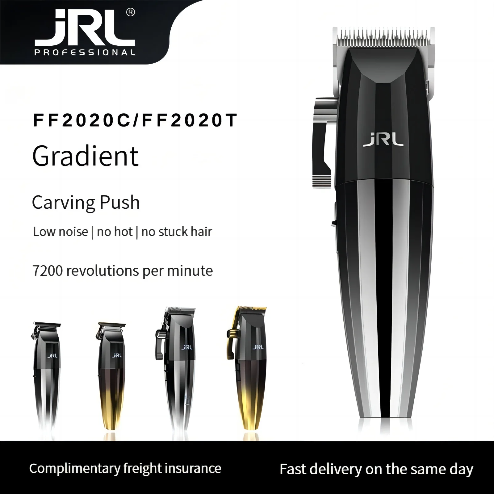 

JRL 2020c Professional Hair Clippers 2020t Hair Trimmer For Men,Cordless Haircut Machine For Barbers,Electric Gradient Clippers