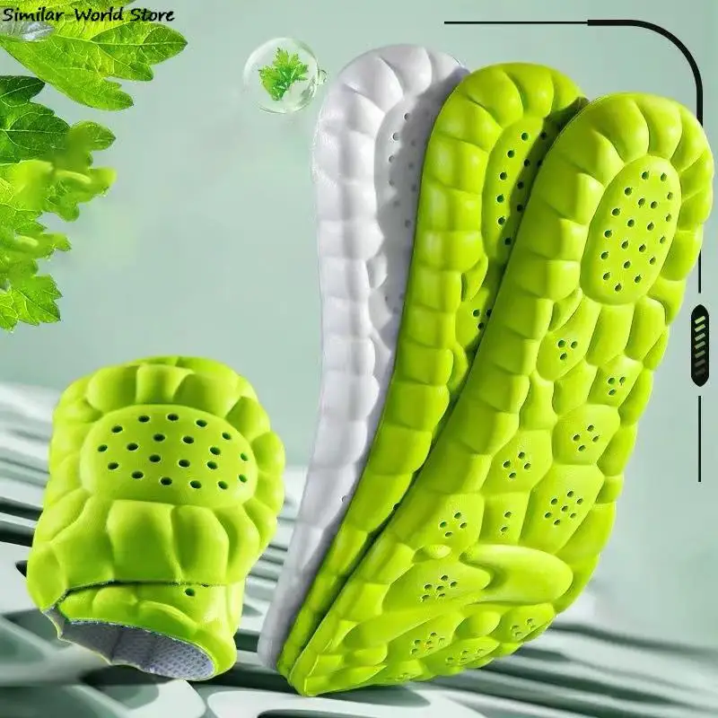 

4D Sports Shoes Insoles Super Soft Running Insole for Feet Shock Absorption Baskets Shoe Sole Arch Support Orthopedic Inserts