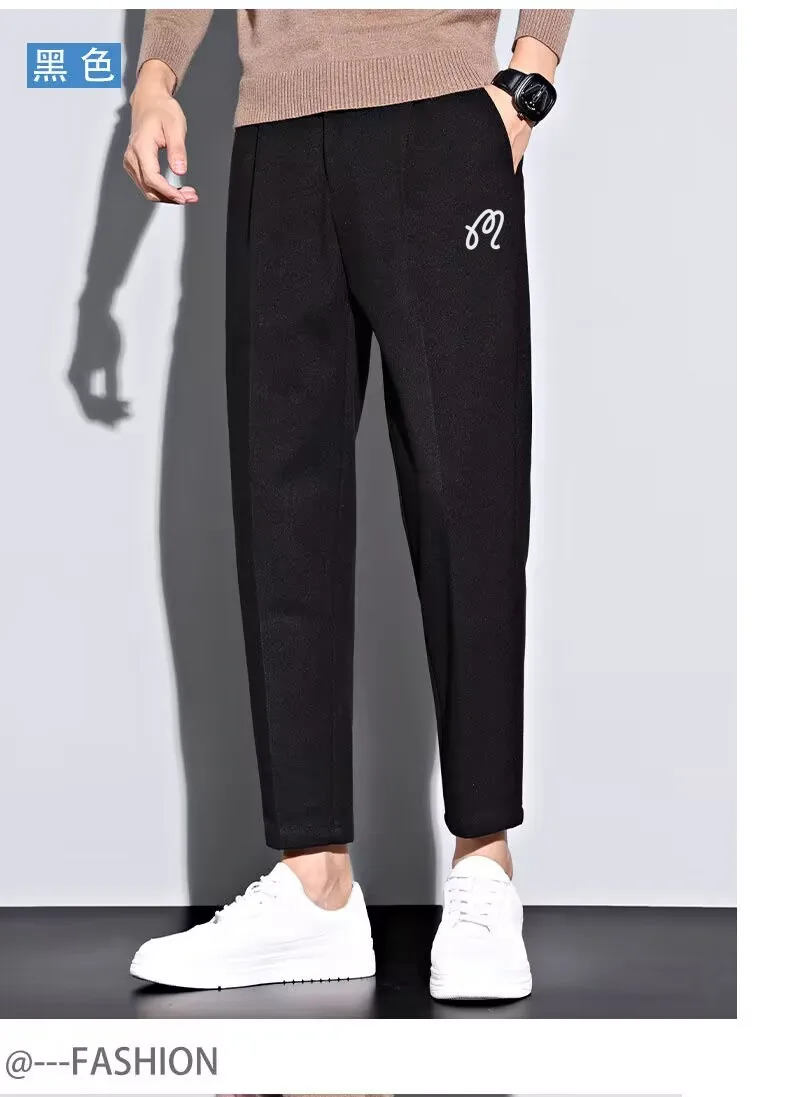 

2023 Men's New Autumn And Winter Golf Embroidered Logo Suit Pants Men's Thick Loose Straight Leg Casual Golf Sports Pants
