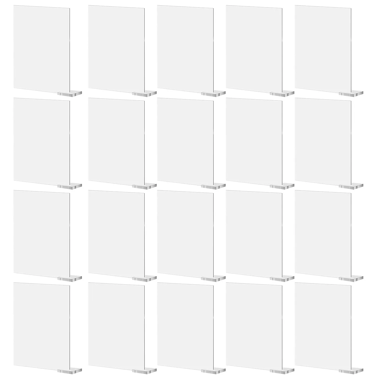 

20 Pieces Acrylic Stands Clear Place Card Easy To Color Table Cards Wedding Sign Holders Card Display Stand For Table DIY Blank