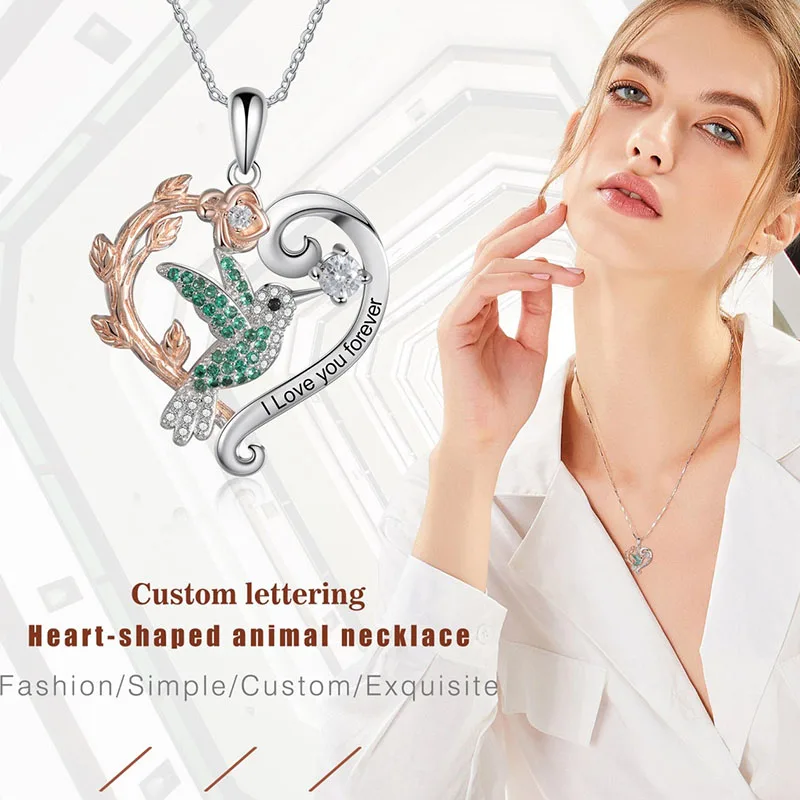 ожерелье бижутерия подвеска чокер цепочка на шею женская Ожерелье с колибри