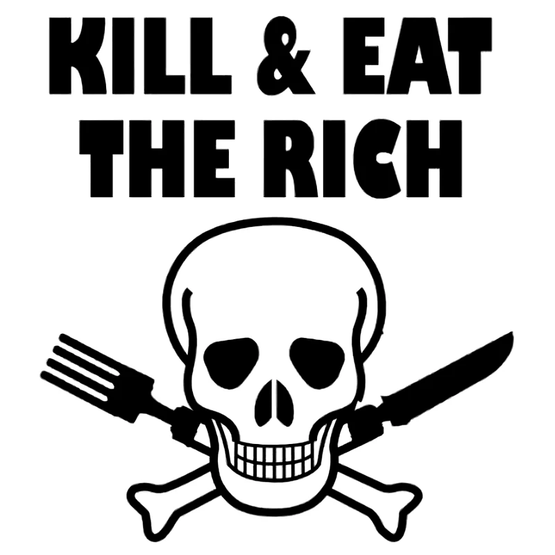 

CS-1502# 18*20CM Kill eat the rich and skull funny car sticker vinyl decal for auto car stickers styling
