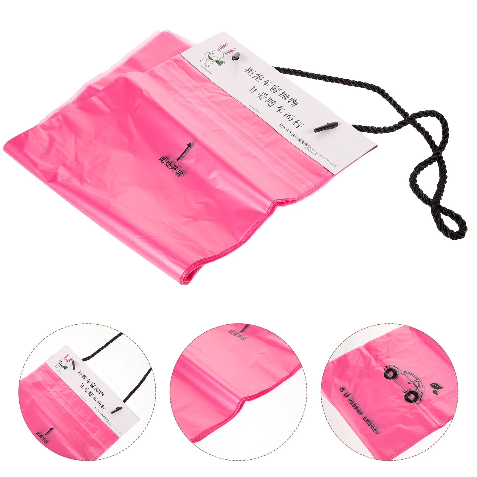 

50Pcs Car Stick-on Vomit Bags Convenient Car Garbage Bags Carsickness Vomit Bags for Travel