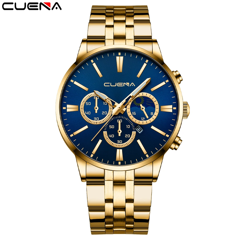 

Часы мужские кварцевые, из нержавеющей стали, водонепроницаемые