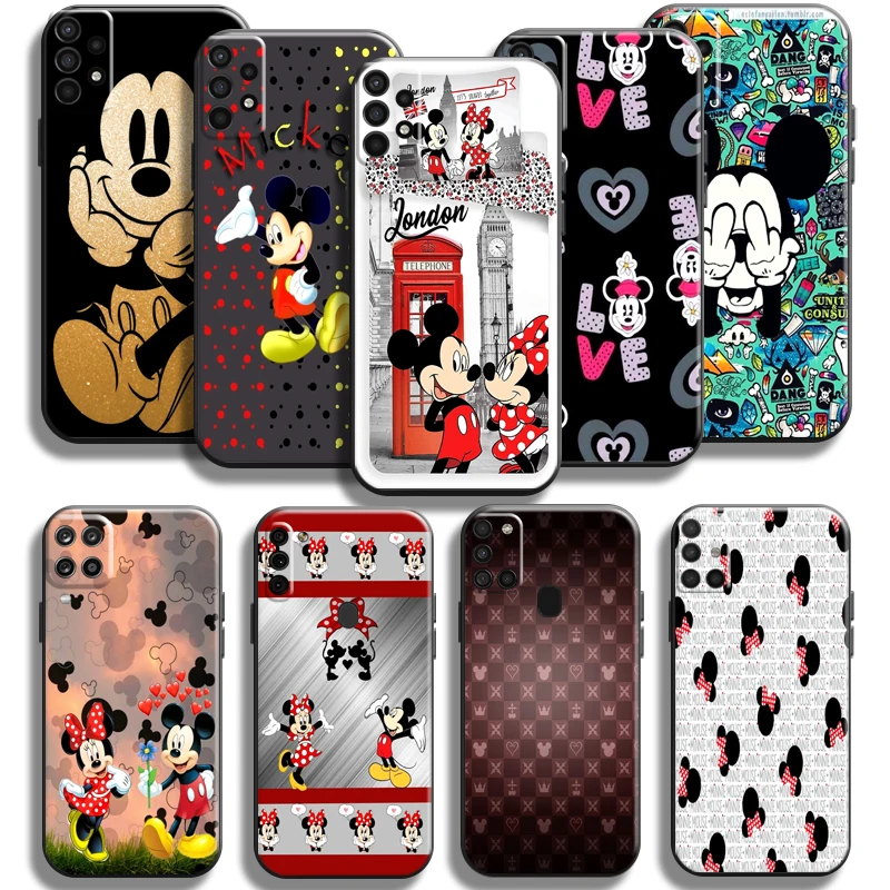 

Cute Mickey Minnie Mouse Phone Case For Samsung Galaxy A11 A12 A20 A21 A21S A22 A31 A32 A42 A51 A52 A70 A71 A72 5G Coque Funda