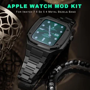 Luxury Modification Kit Mod Metal Frame Bezel For Apple Watch Band Case 7 6 5 4 3 40mm 44mm 45mm Wat