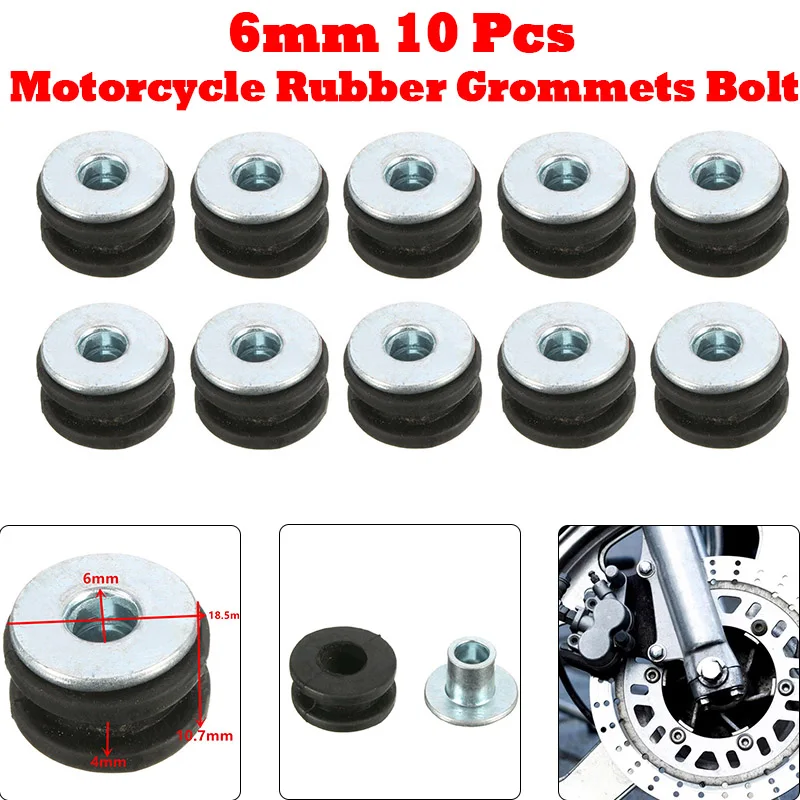 Резиновые прокладки 6 мм для мотоцикла Обтекатели Yamaha R1 R6 R3 R25 YZF600 Honda CBR 650 600 CBR500R BMW