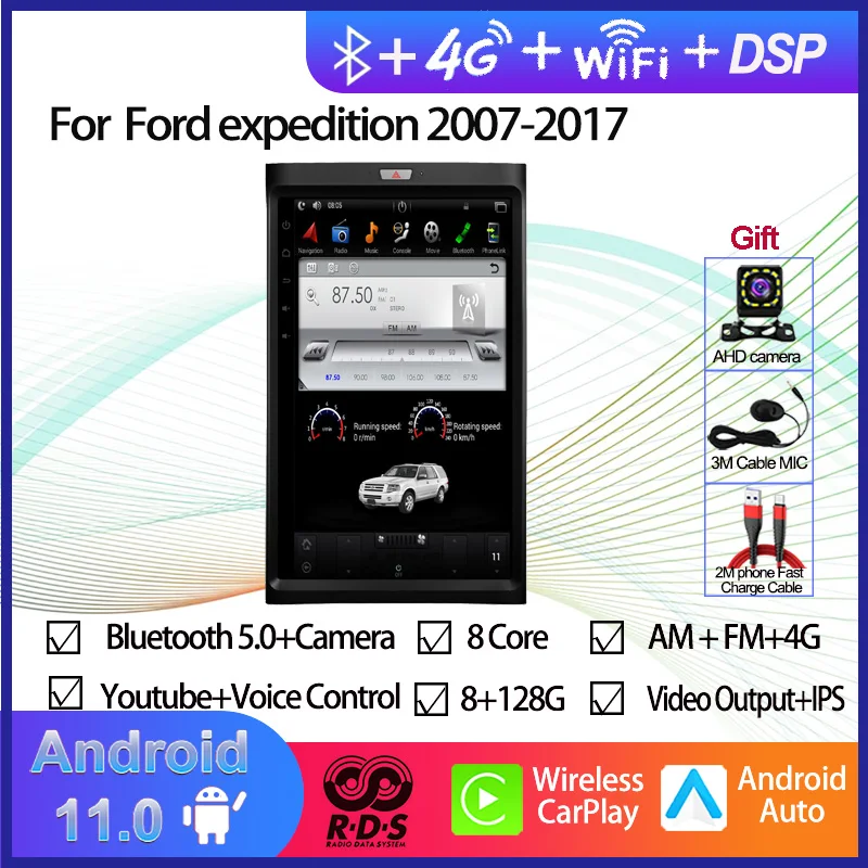 

Android 11 Tesla Style Car Gps Navigation for Ford Expedition 2007-2017 Auto Radio Stereo Multimedia Player