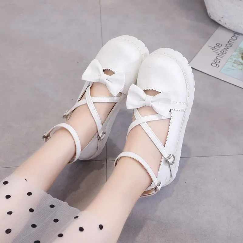 

туфли на платформе сандалии женские ботинки весна женские Comemore японская кавайная Готическая Лолита JK Униформа Мэри Джейн женская классиче...