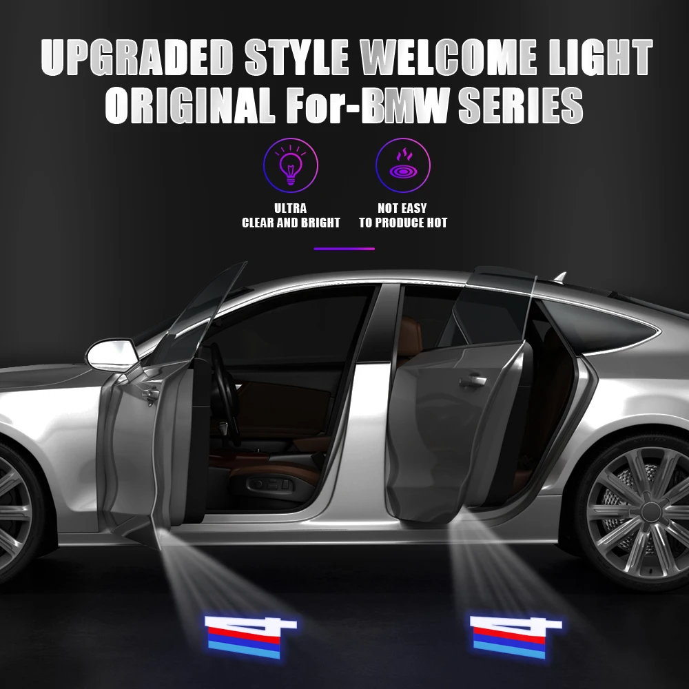 

2pcs Car Styling Door Badge Shadow Laser Projector Welcome LED Light Accessories For BMW e46 e90 e60 f30 f10 e39 e36 f20 e70