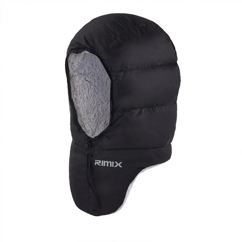 

Warm Down Hat With Ear Neck Section Outdoor Winter Windproof Comfortable Antifreeze Caps For Skiing Climbing Hiking