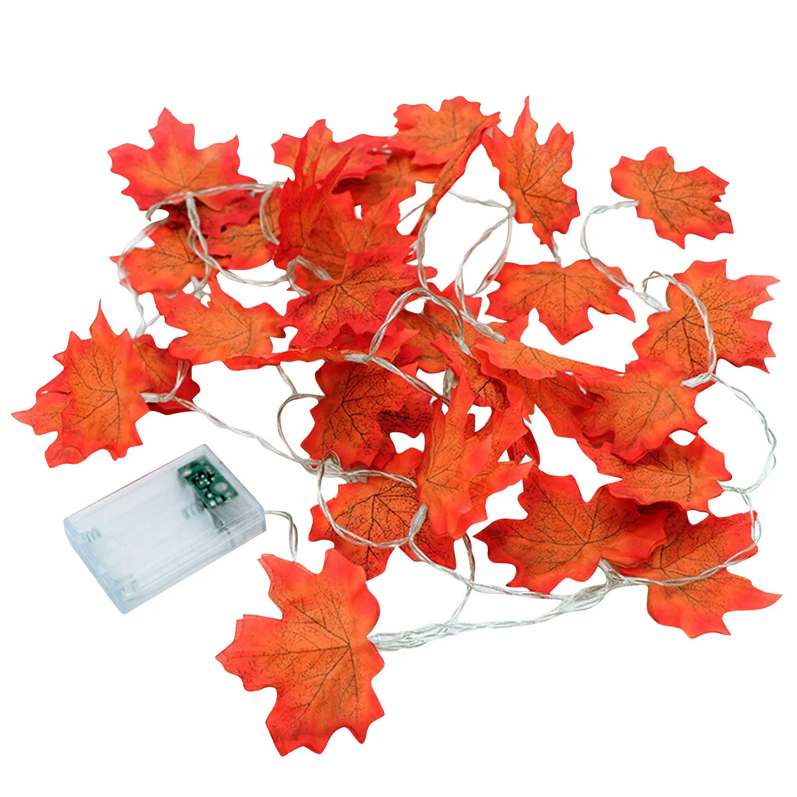 

5m 50led Halloween String Light Artificial Autumn Maple Leaves Pumpkin Fairy Garland Lamps Festival Party Thanksgiving Day Decor