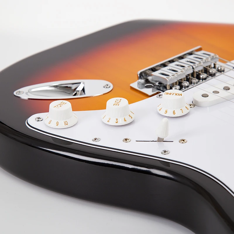6-струнная Электрогитара ZLG ST гитара Sunburst color Alnico 5 быстрая доставка корпус из липы