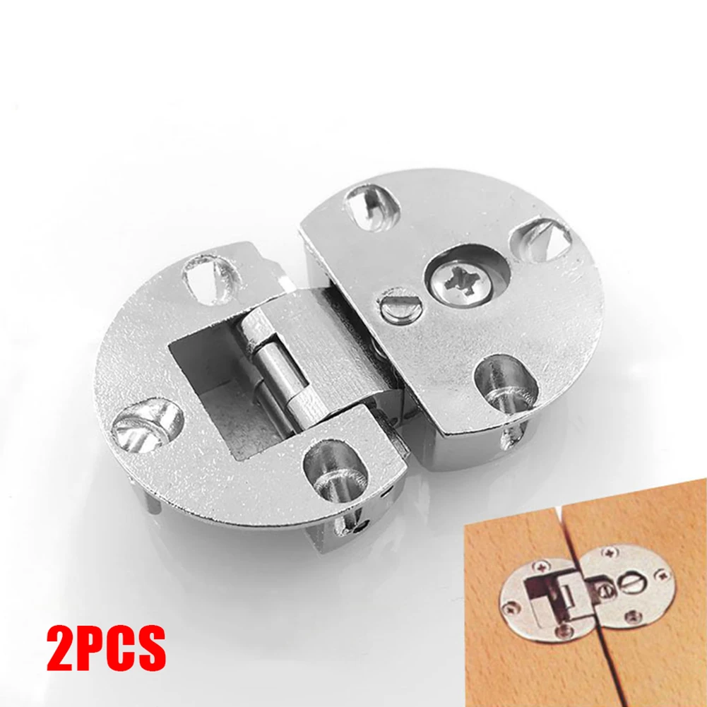 

2PCS Cabinet Hinge Door Hinges 180 Degrees Folding Table Concealed Bookcase Connector Bracket Hardware Furniture Accessories