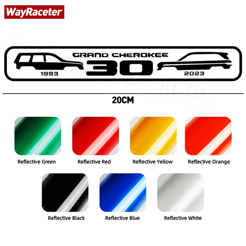 Светоотражающая виниловая наклейка на 30-ю годовщину окно капот багажник для Jeep