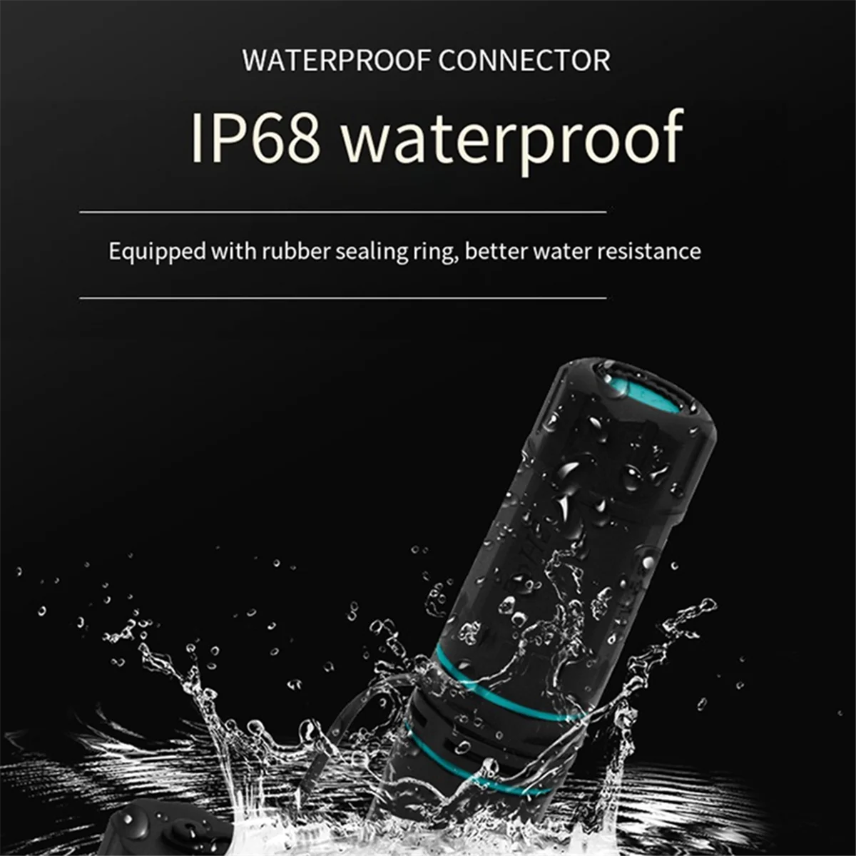 Сетевой разъем RJ45 с прямой головкой IP68 водонепроницаемый сетевого кабеля Cat5/Cat6