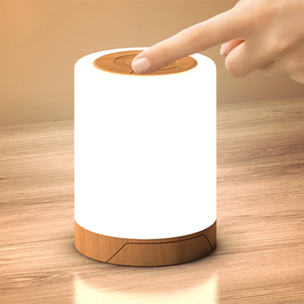 

LED Colorful Touch Control Night Light Dimmable USB Rechargeable RGB Table Lamp Kids Children Living Room Decoration