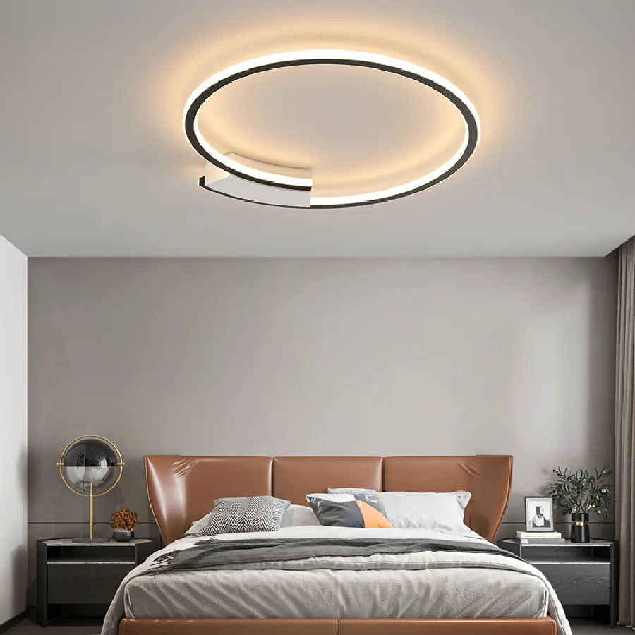 

Новая лампа для гостиной, современные минималистичные атмосферные дизайнерские лампы, скандинавский креативный кольцевой потолочный свет...
