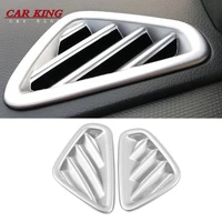 for hyundai kona encino 2018 2019 abs matte chrome car front small air outlet decoration cover trim accessories car styling 2pcs