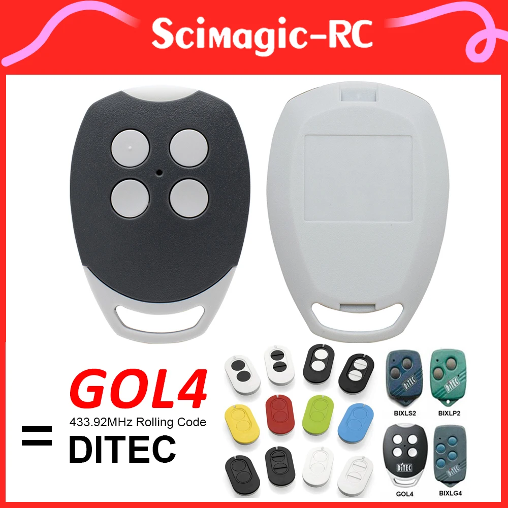 

100% Compatible DITEC GOL4 433 Rolling Code Garage Door Remote Control BIXLS2 BIXLP2 BIXLG4 433.92mhz Entrematic ZEN 2 4 ZEN2/4W
