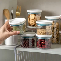 2 different color sealed ring bottle kitchen transparent storage box food canister keep fresh container refrigerator storage box