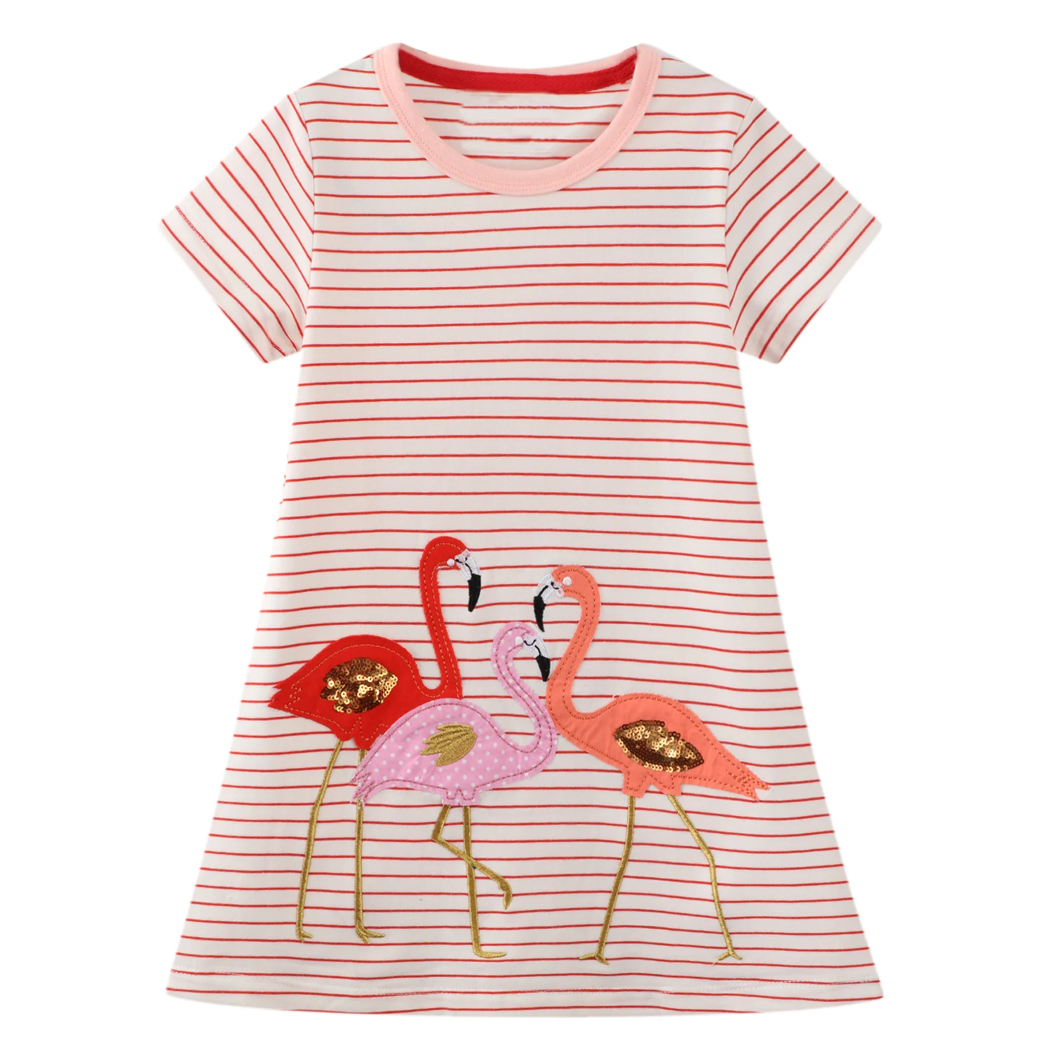 Детское летнее платье с аппликацией 2022 хлопок | Детская одежда и обувь