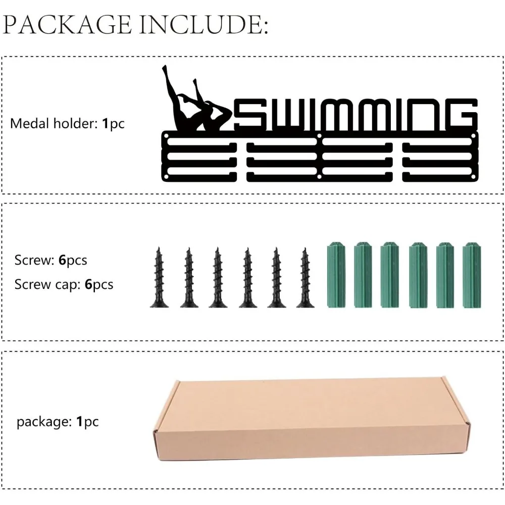 Держатель медалей для плавания спортивный пловец игр медали витрина настенное