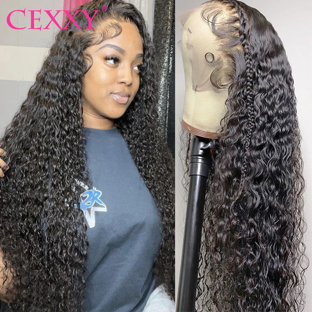 30 32 36Inch 13x6 Water Wave Lace Front Human Hair Wigs Deep Wave Curly Human Hair Wig For Black Women Brazilian Wet And Wavy