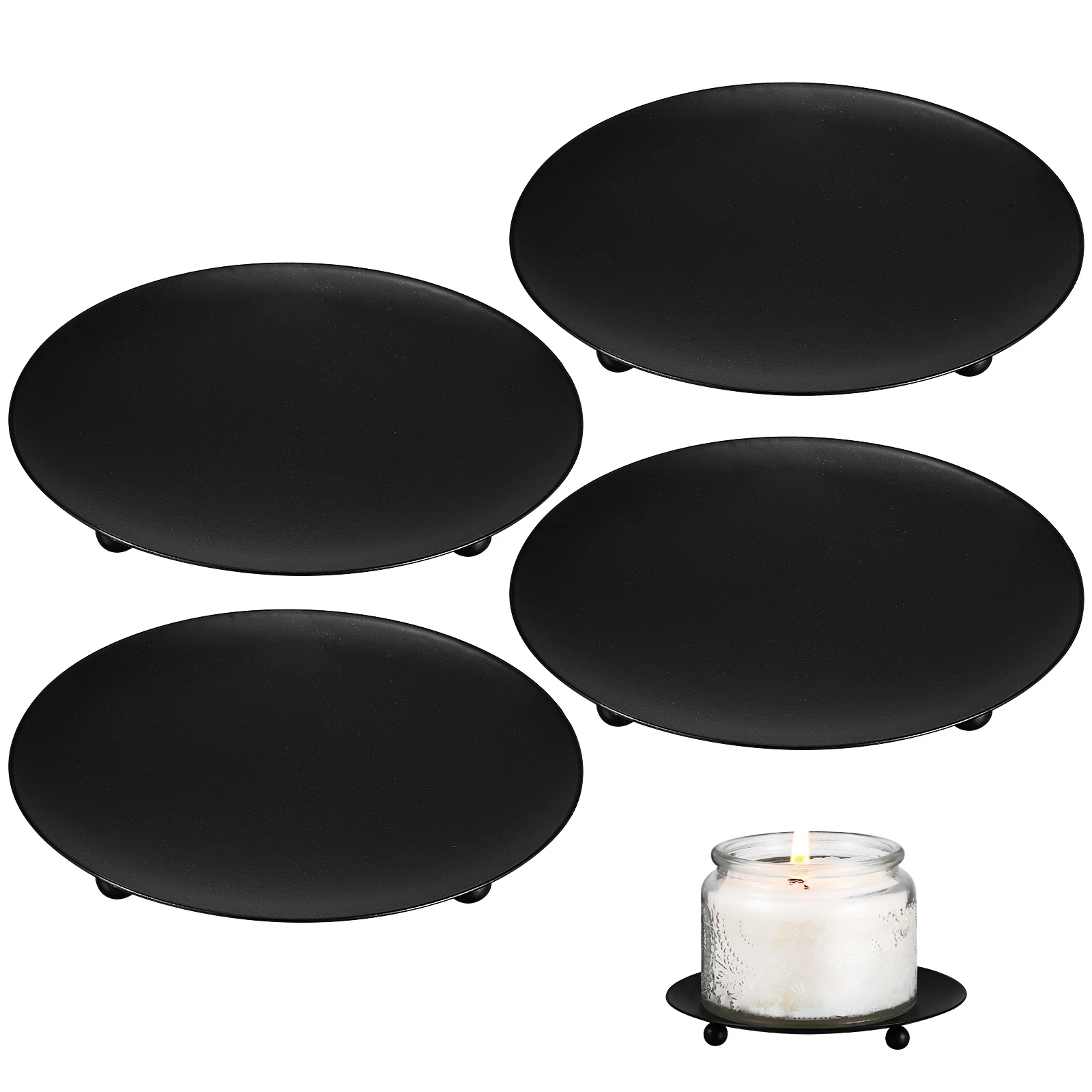 

Candle Dishes Iron Candle Stand Candle Plate Candle Holder for Weddings Birthday Party