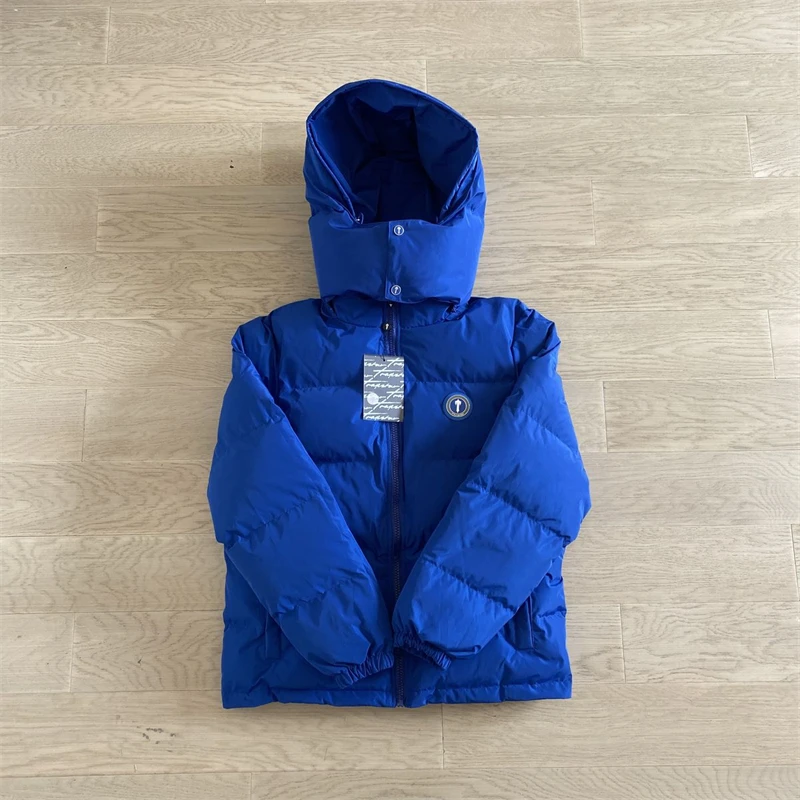 

In Stock Embroidered Trapstar Jacket High Street Fashion Men Winter London Puffer Trapstar London Jacket Trapstar Coats Blue