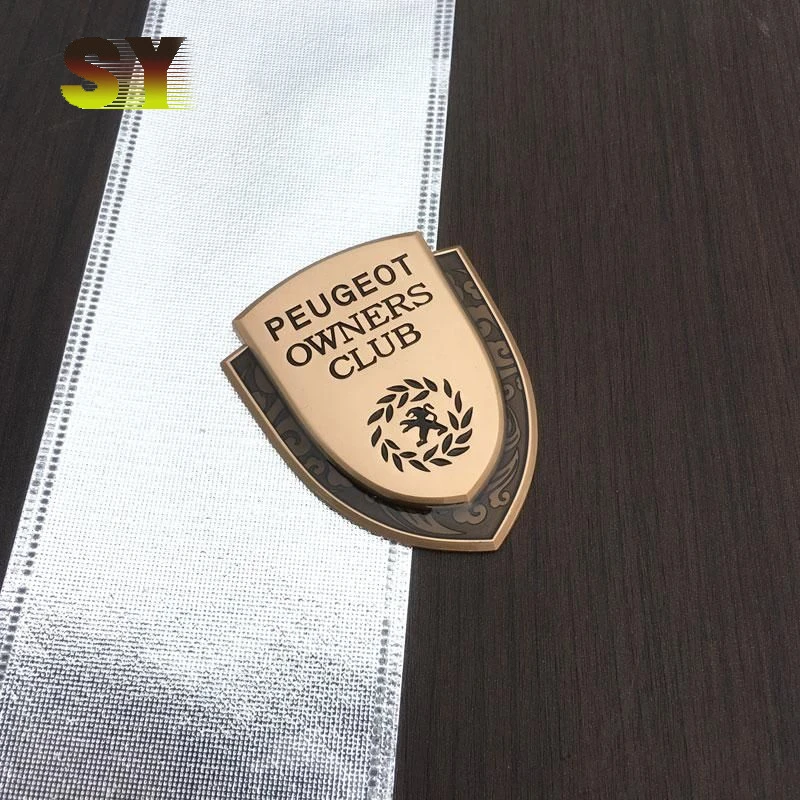 Автомобильная 3D металлическая наклейка для кузова на заднее окно задняя Peugeot 206 207