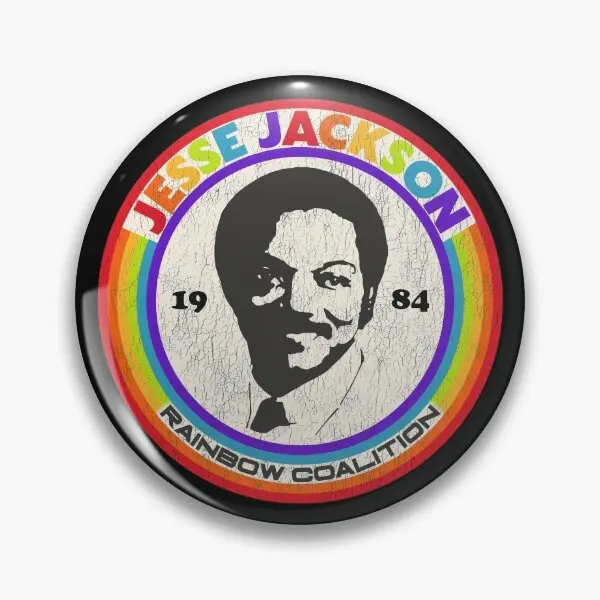 Джесси Джексон Радуга коалицион 1984 мягкая пуговица значок для одежды подарок
