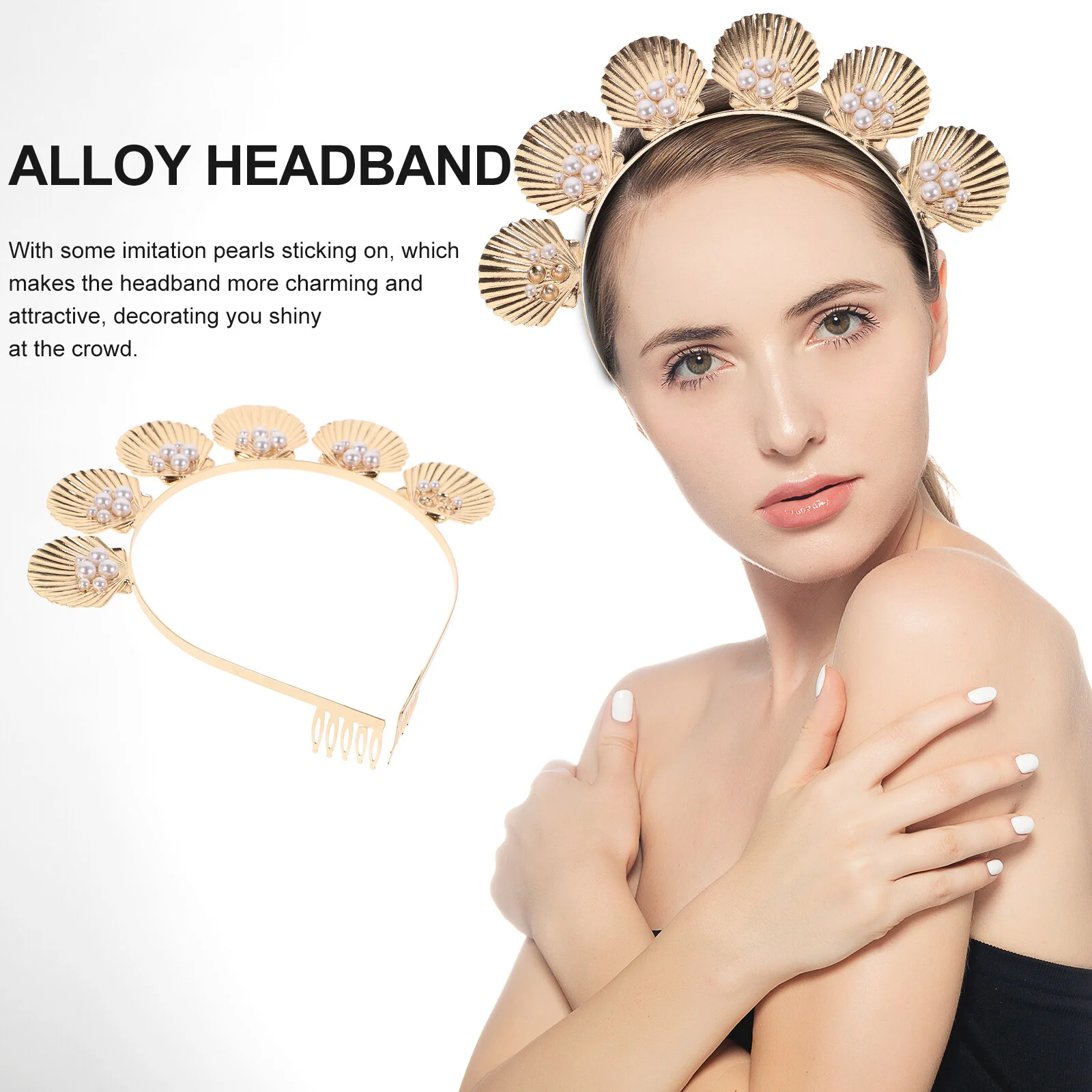 

Shell Headband Headband Decorative Fashion Hair For Wedding Party