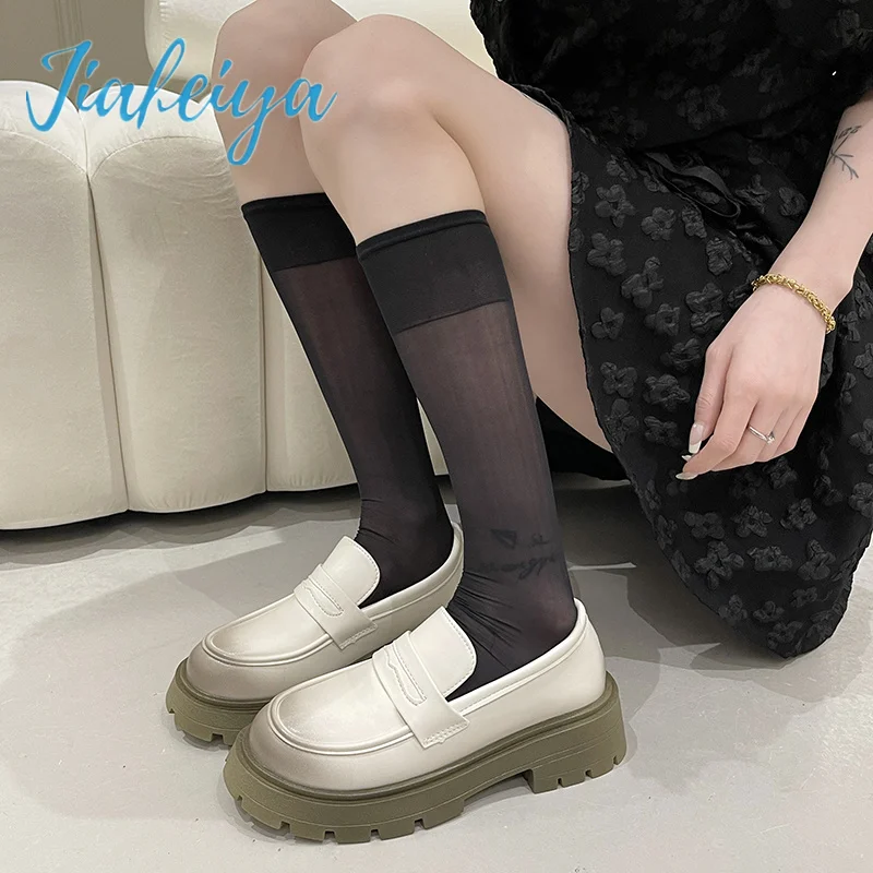 

2022 women's new shoes with heels comfortable non-slip trendy platform bottom ladies Mary Jane shoes