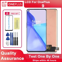 original 6 55 display for oneplus 9 lcd screen touch digitizer assembly replaceable parts for 19 le2113 le2111 le2110 display
