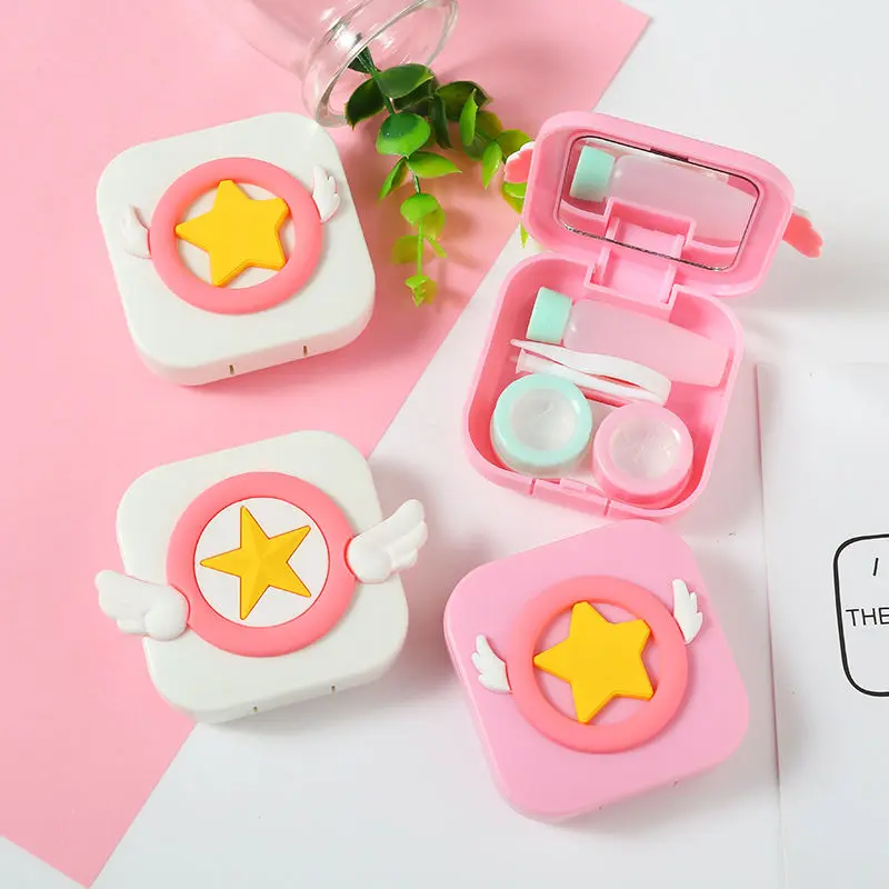 

Коробка для контактных линз Little Fresh Beauty для учеников Милая мультяшная коробочка для контактных линз Корейская версия для близорукости футл...