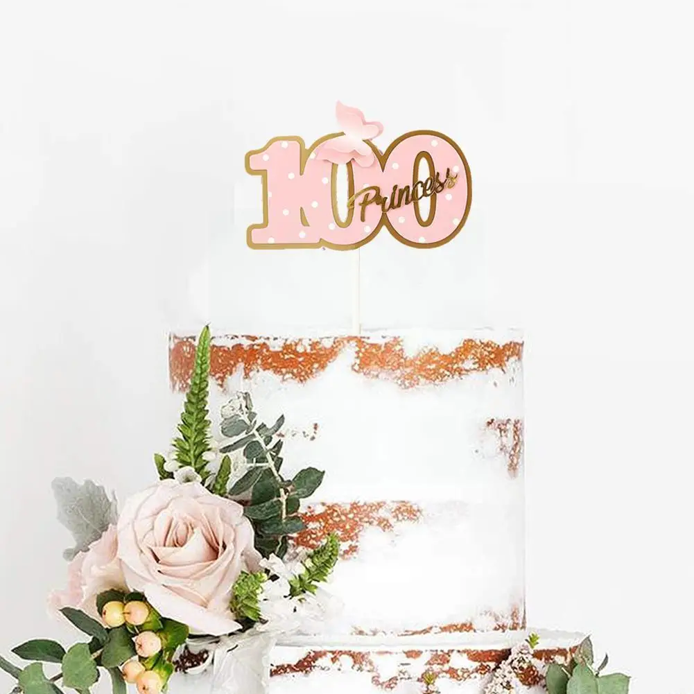 

Cake Decoration Polka Dot Butterfly Number Series Digital 100 Cake Decoration Days Decoration Birthday Decoration Anniversa C9M9
