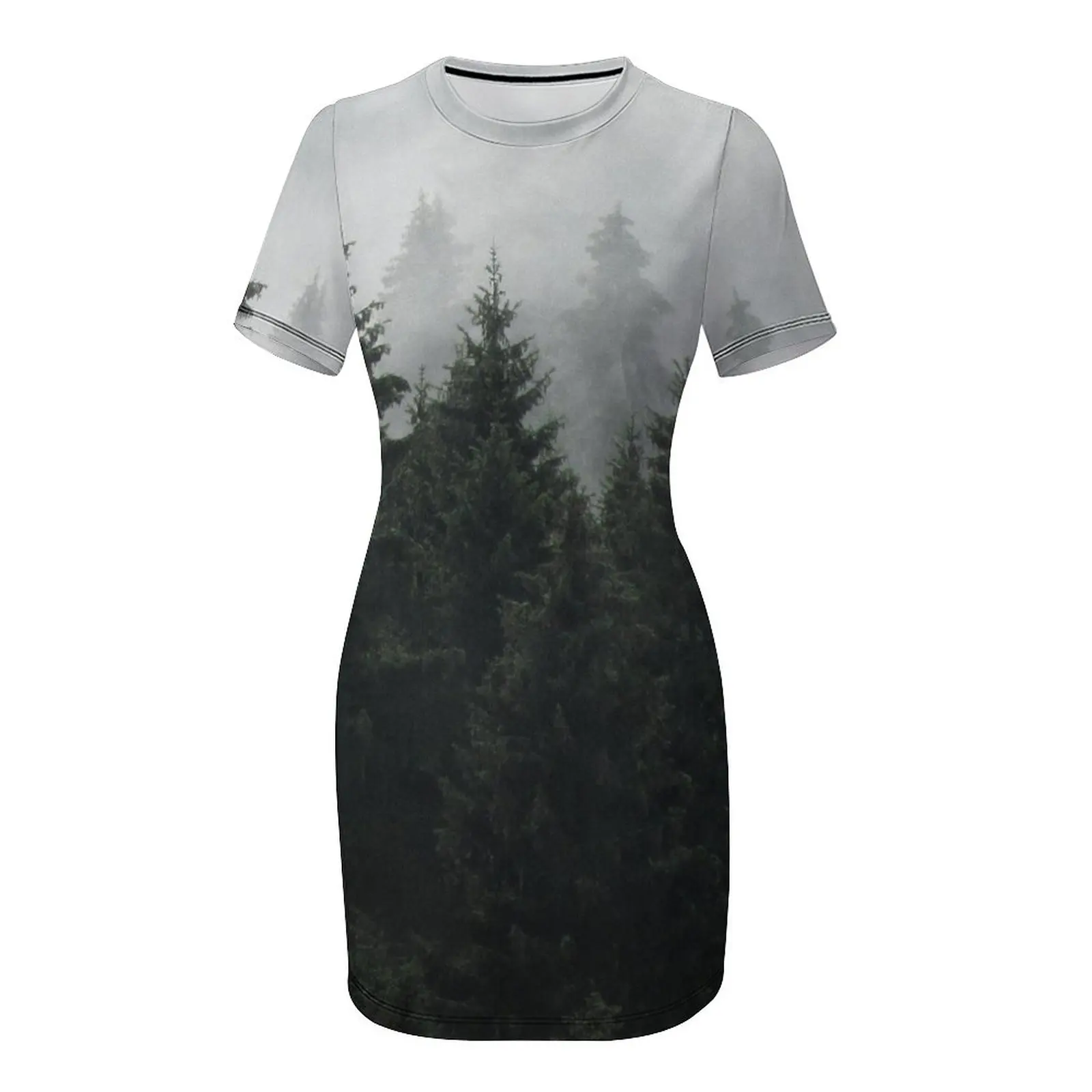 В ожидании // Туманный туманный сказочный лес с каскадическими деревьями