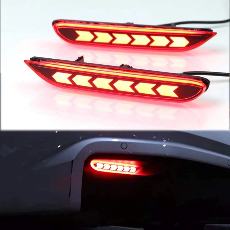 

Red LED Rear Bumper Reflectors Fog Brake Tail Light Lamps Accessories Kit for Nissan X-Trail Infiniti Q50L Q70 QX30 Q60