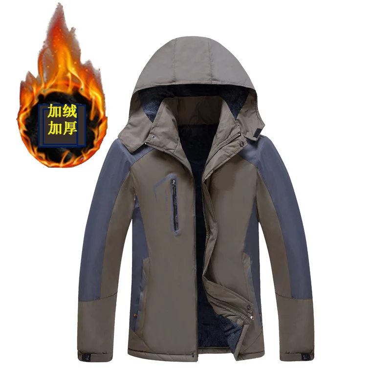 2022newcasual Fleece Thickened Warm Charging Clothes Men's Outdoor Cotton-padded Winter Coat Large Size Casual Work Clothes Tide