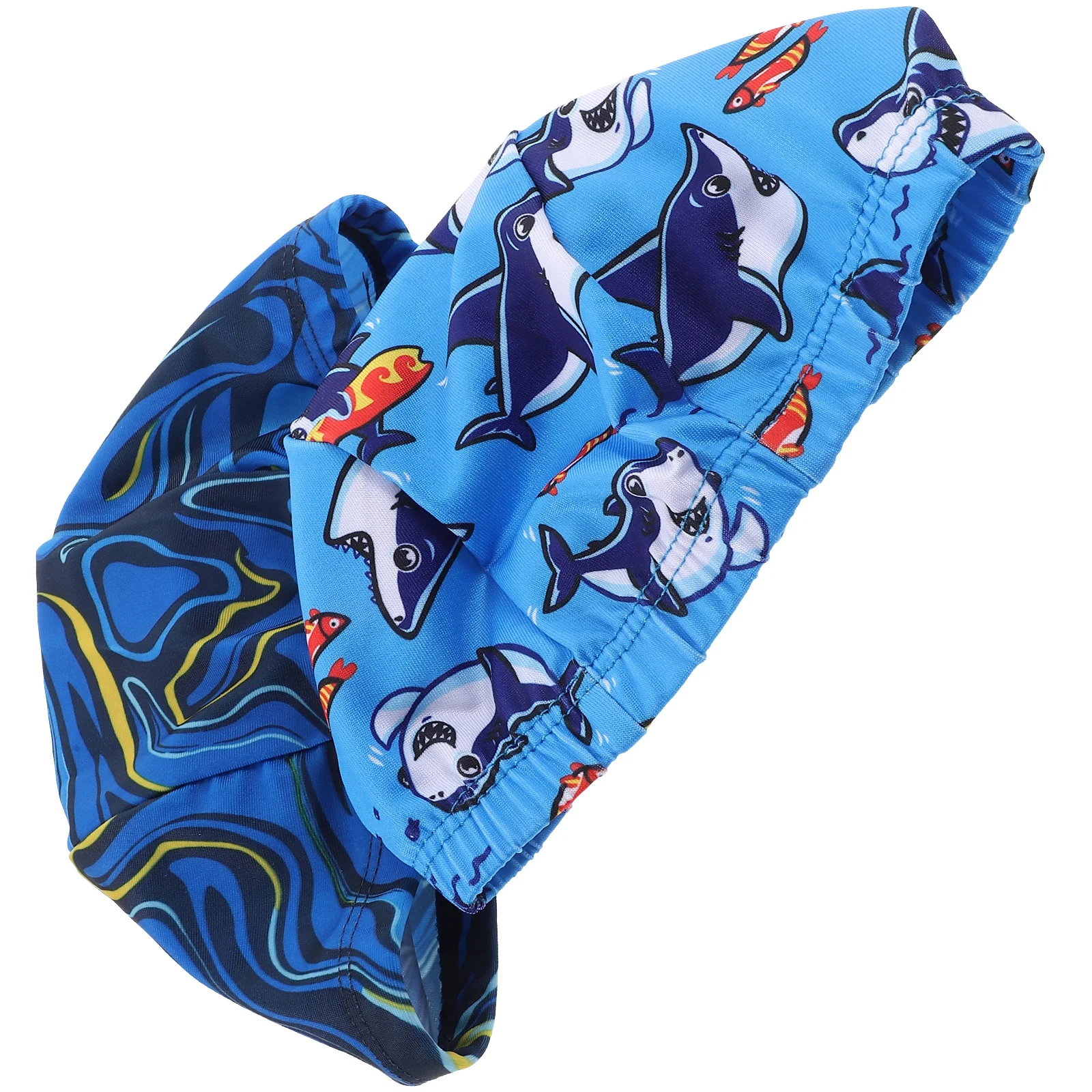 

Swimming Cap for Kids Spandex Elastic Bathing Cap Swim Hat Cartoon Shark Car Pattern for Toddler Boys Girl Child Swimming